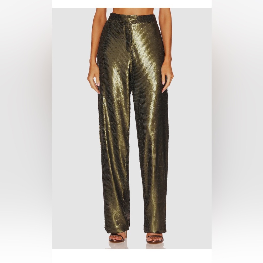 Ronny Kobo Collection Metallic Sequin Pants-XS